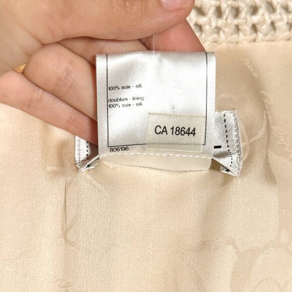 Chanel SS13 Ivory Open Knit Double Breasted Silk Sleeveless Dress - Picture 11 of 12